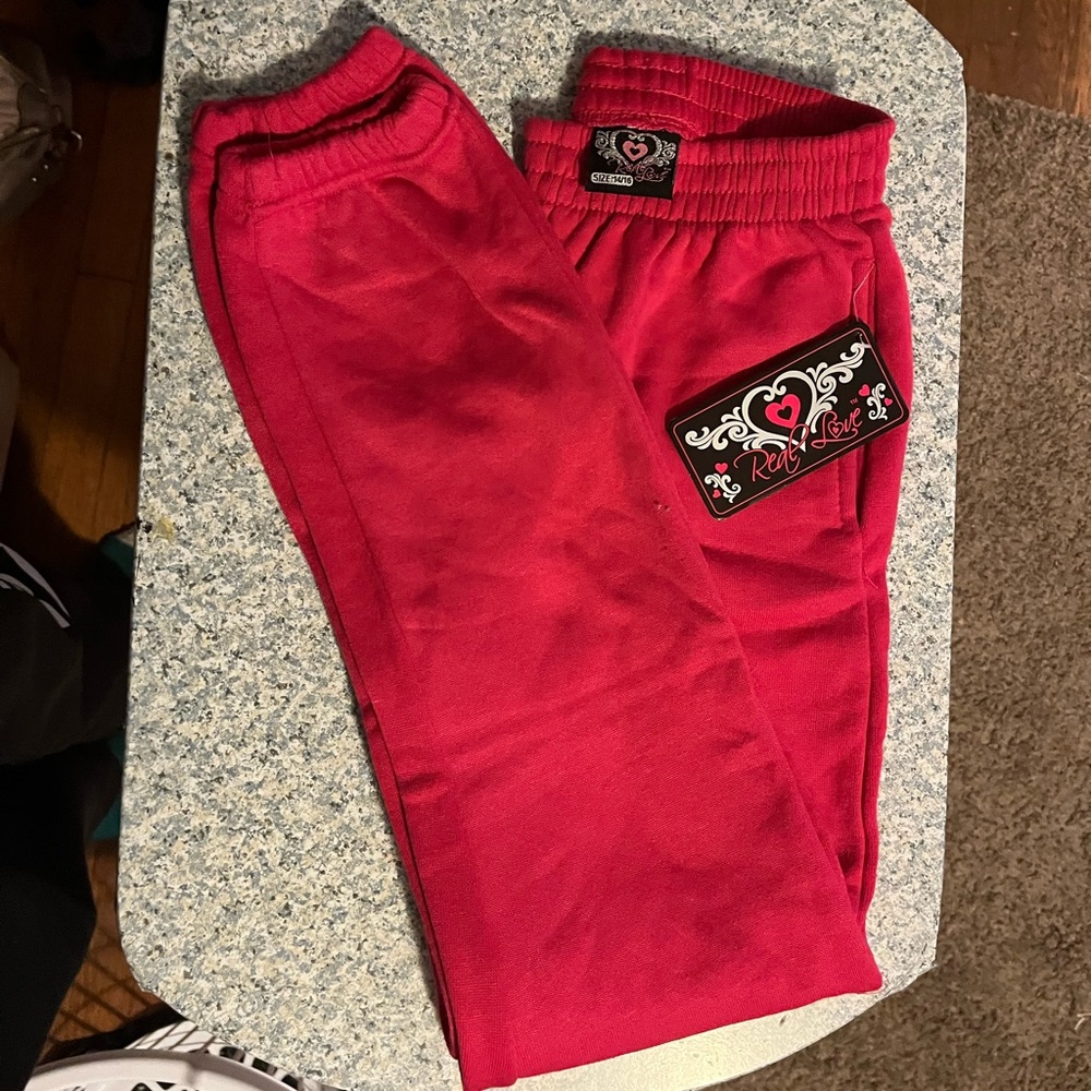 Girls 14 / 16 Hot pink NWT sweat pants